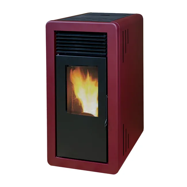 Estufa de pellet ECO BRENDA 10,74 Kw rojo