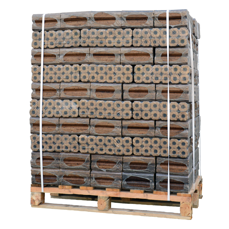 Paleta de briquetas de madera Nestro de roble (960Kg) Briquetas mixtas de madera de ruf + briquetas de lignito de paleta (930Kg) Briquetas de madera de paleta de roble Pinikay (960Kg)