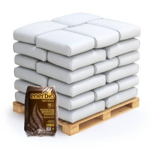 77 sacos de pellet de madera 15kg Enplus clase A1
